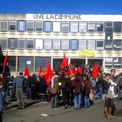 28 avril 2016 - Rennes - Départ du cortège étudiants à Rennes 2.