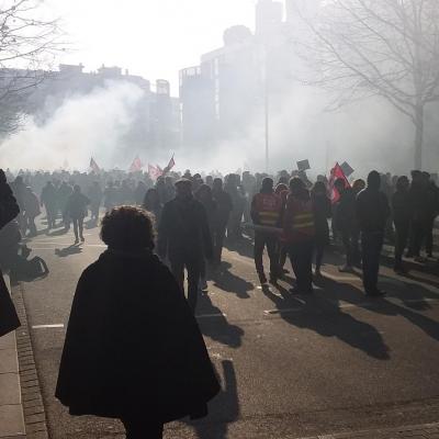 5 décembre 2019 - Rennes dans les fumigènes